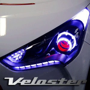 ĐÈN PHA LED NGUYÊN BỘ CẢ VỎ VELOSTER 2011